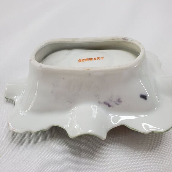 VTG German Porcelain Pipe Holder & Ashtray Trinket Dish Tobacciana Men's Gift - Picture 6 of 13